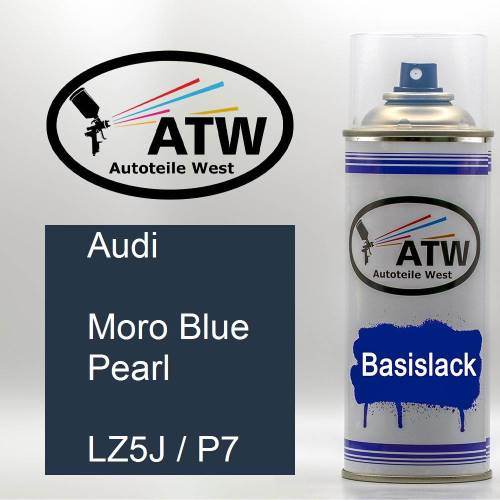 Audi, Moro Blue Pearl, LZ5J / P7: 400ml Sprühdose, von ATW Autoteile West.